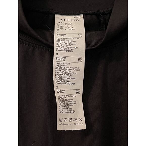 Athlio Black Compression Long Sleeve Base Layer Shirt Mens Size Large NWOT - Picture 2 of 4